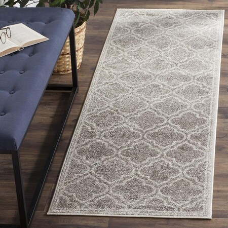 Safavieh Amherst Power Loomed Rectangle Area Rug, Light Grey and Ivory - 10 x 14 ft. AMTW412B-10
